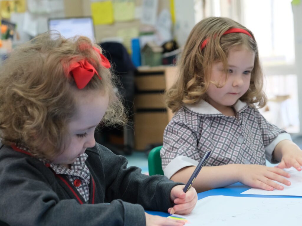 pre prep pupils in class